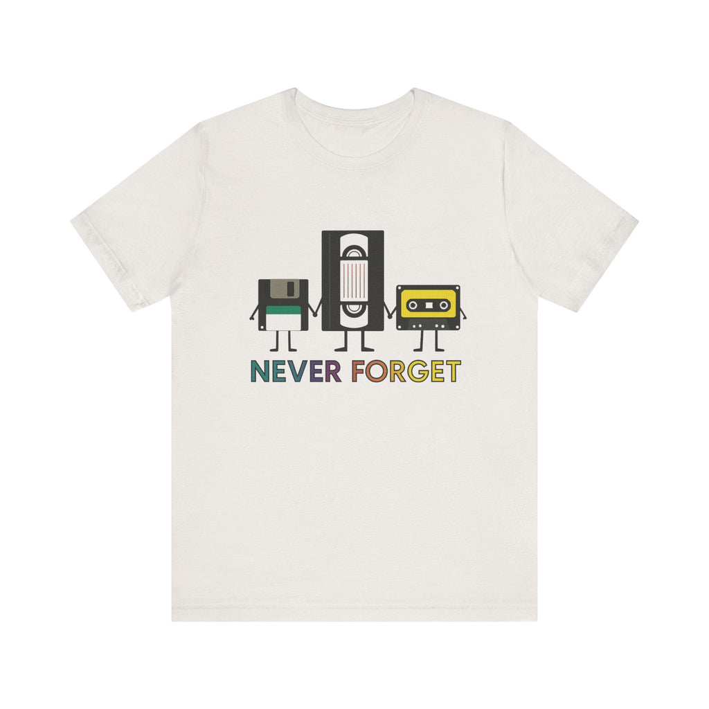 Retro VHS & Cassette Tape Tee, Vintage Never Forget T-Shirt by PopCultureByDesign36