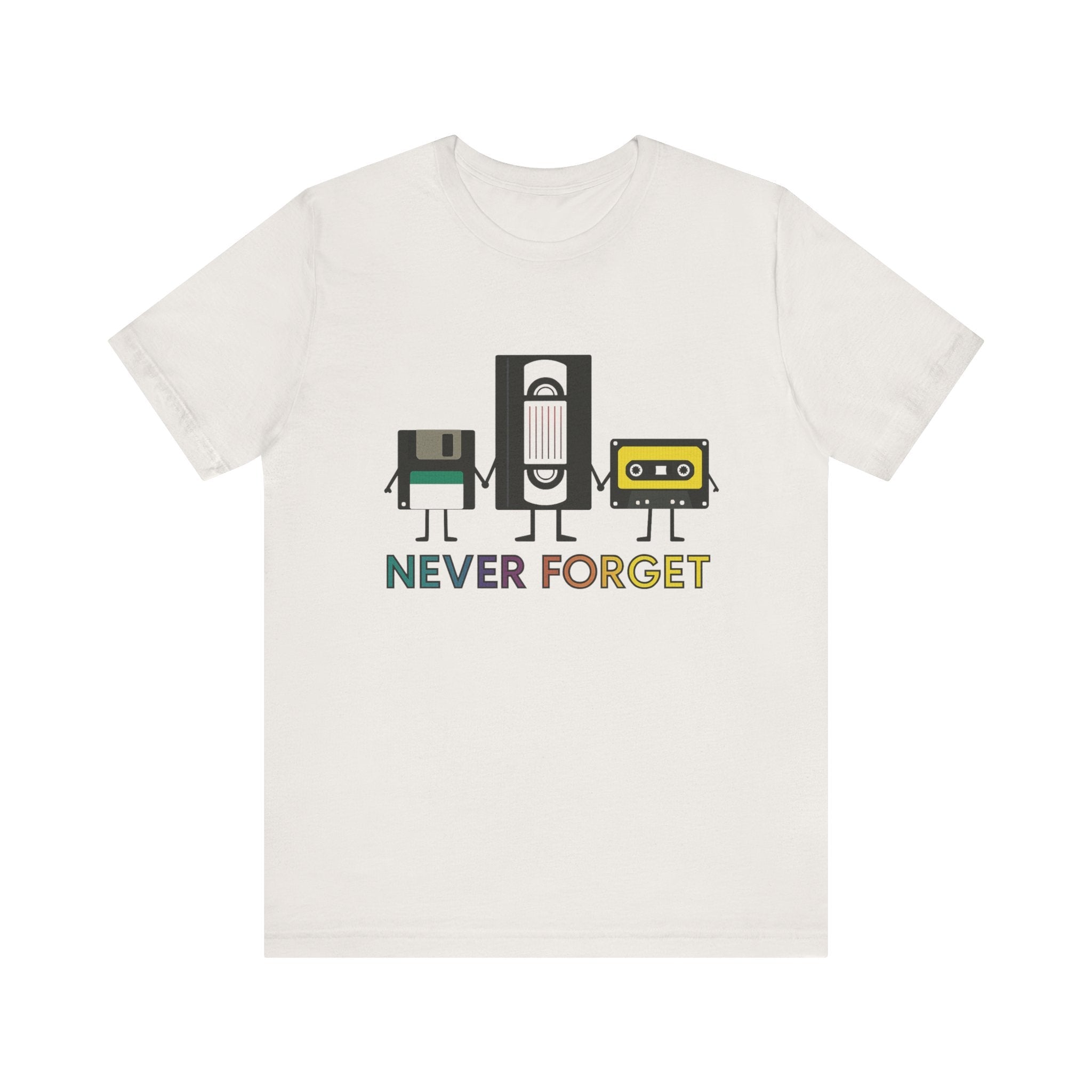 Retro VHS & Cassette Tape Tee, Vintage Never Forget T-Shirt by PopCultureByDesign36