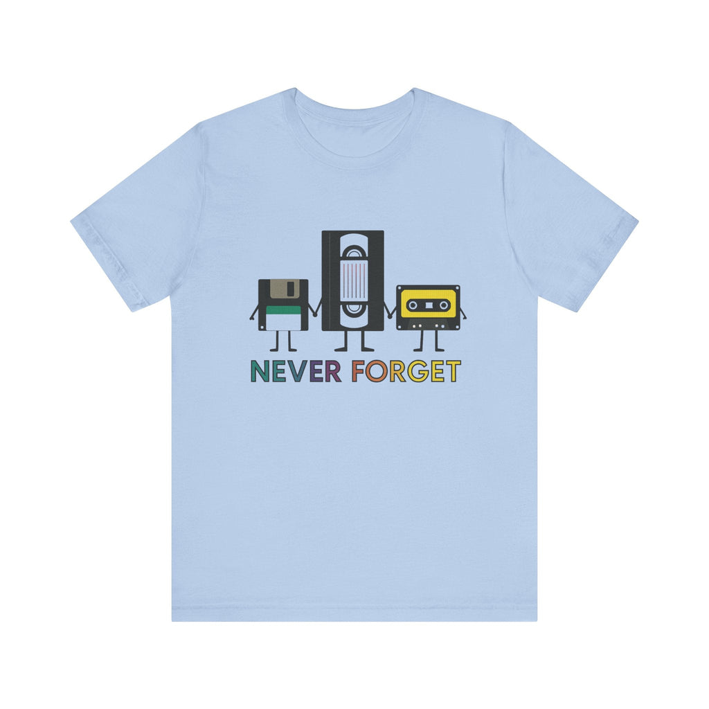Retro VHS & Cassette Tape Tee, Vintage Never Forget T-Shirt by PopCultureByDesign36