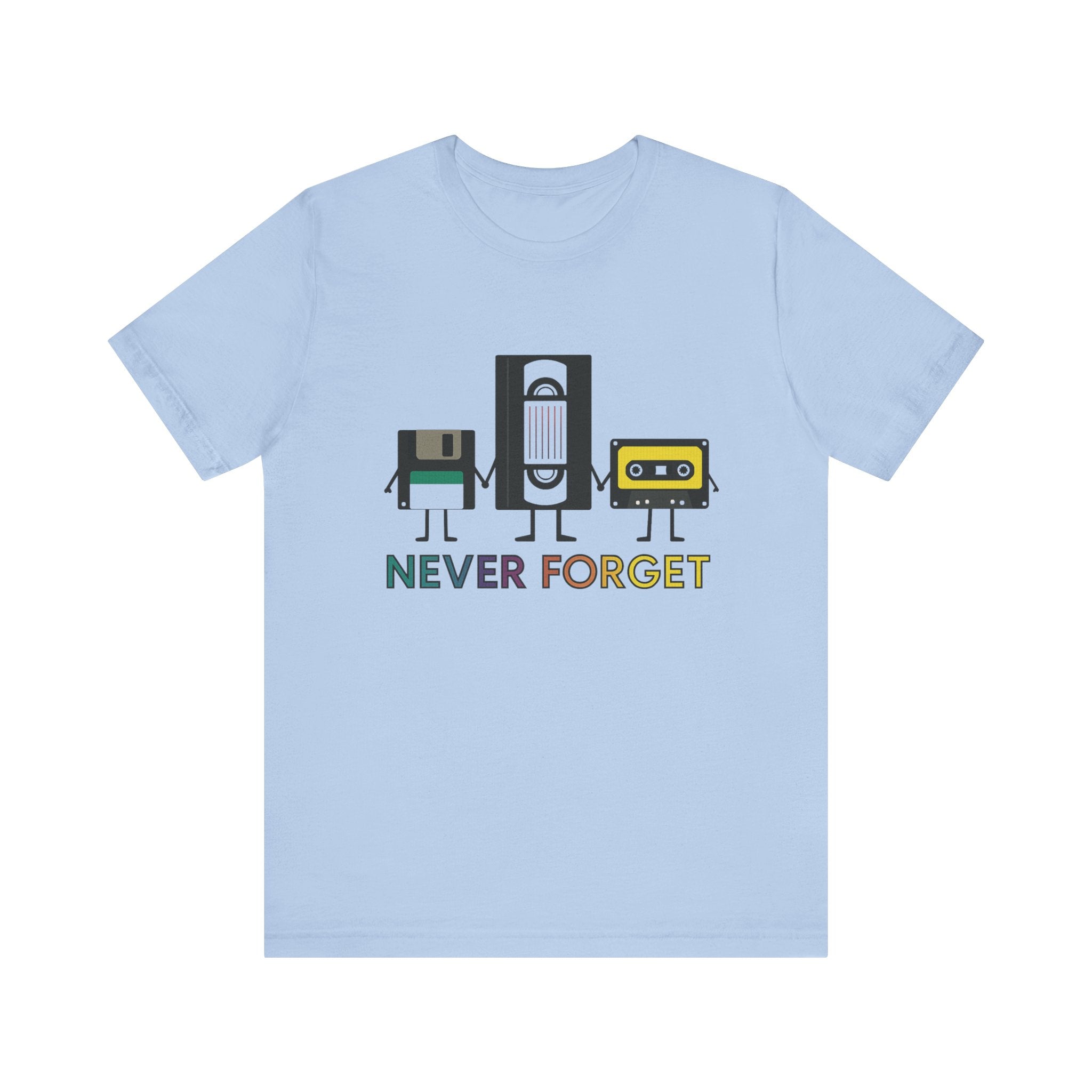 Retro VHS & Cassette Tape Tee, Vintage Never Forget T-Shirt by PopCultureByDesign36