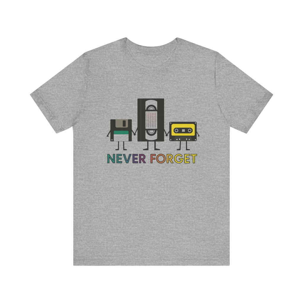 Retro VHS & Cassette Tape Tee, Vintage Never Forget T-Shirt by PopCultureByDesign36