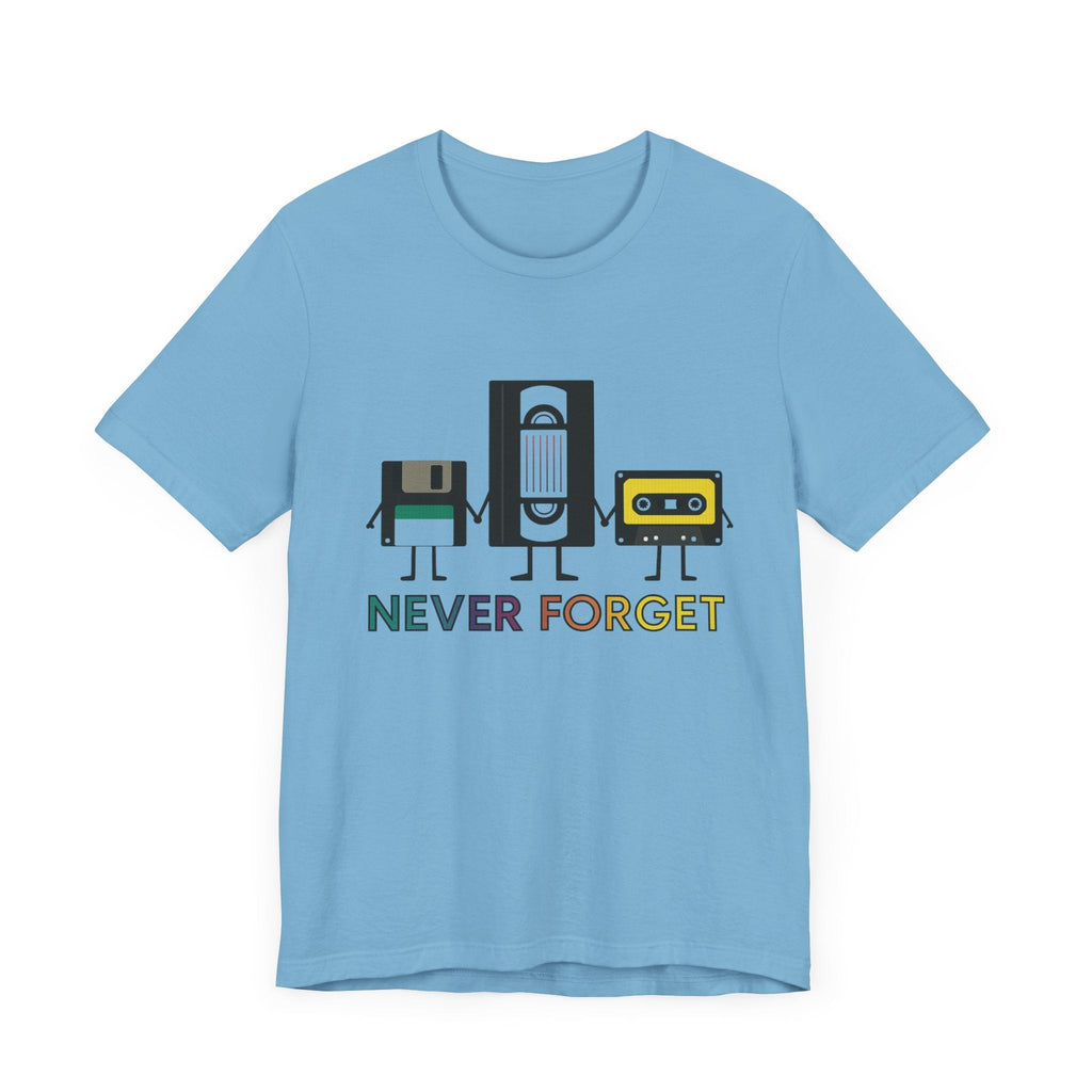 Retro VHS & Cassette Tape Tee, Vintage Never Forget T-Shirt by PopCultureByDesign36