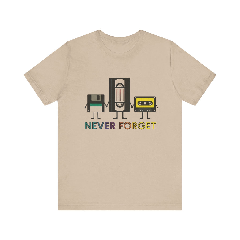 Retro VHS & Cassette Tape Tee, Vintage Never Forget T-Shirt by PopCultureByDesign36