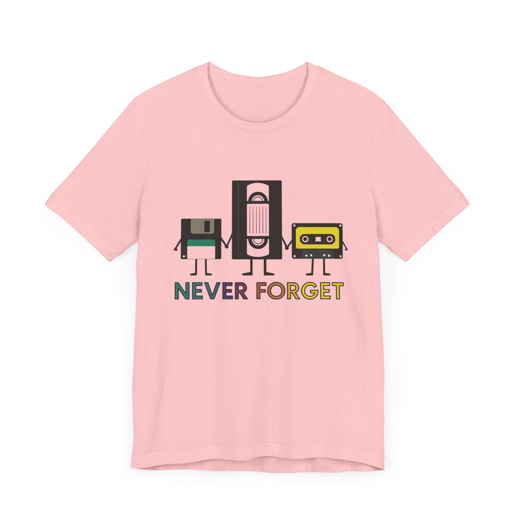 Retro VHS & Cassette Tape Tee, Vintage Never Forget T-Shirt by PopCultureByDesign36