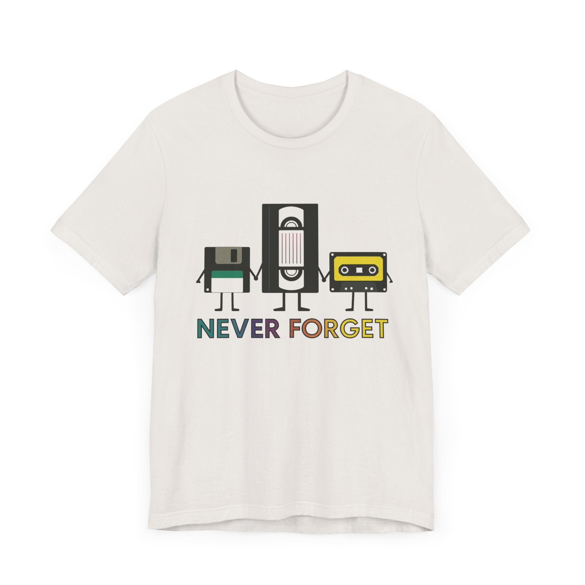 Retro VHS & Cassette Tape Tee, Vintage Never Forget T-Shirt by PopCultureByDesign36
