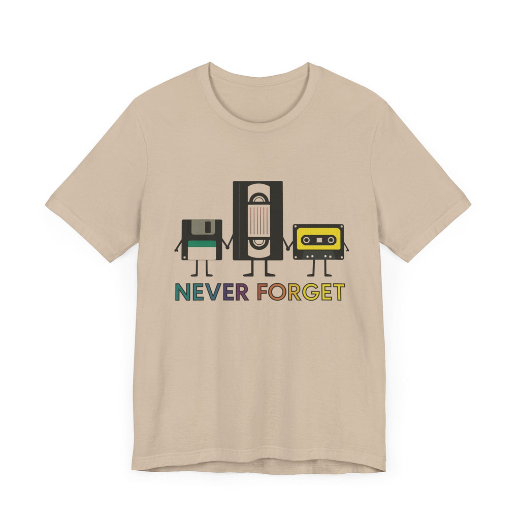 Retro VHS & Cassette Tape Tee, Vintage Never Forget T-Shirt by PopCultureByDesign36