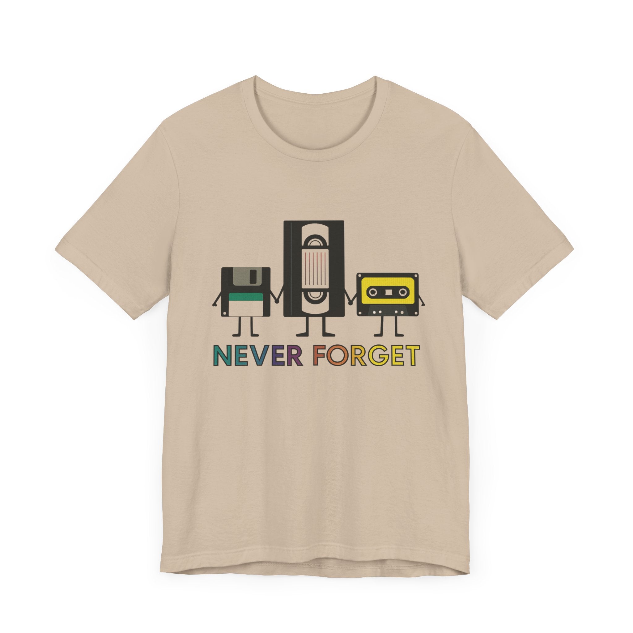 Retro VHS & Cassette Tape Tee, Vintage Never Forget T-Shirt by PopCultureByDesign36
