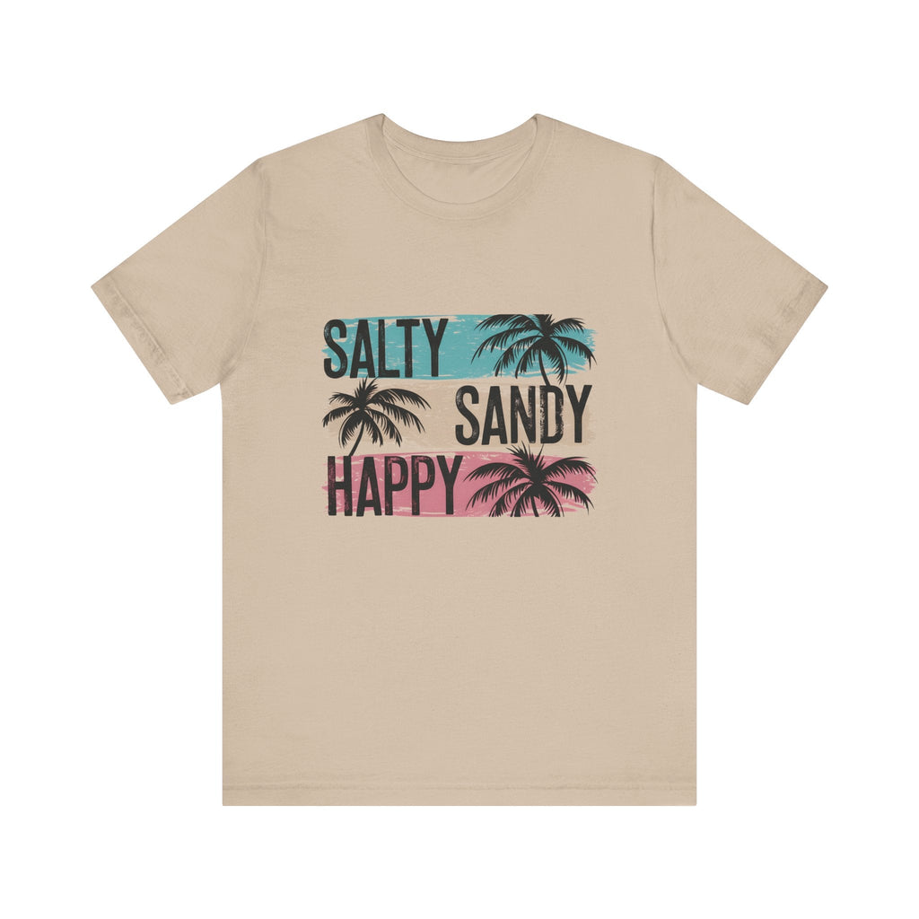 Salty Sandy Happy T-Shirt, Sandy Toes Salty Breeze Tee by PopCultureByDesign36