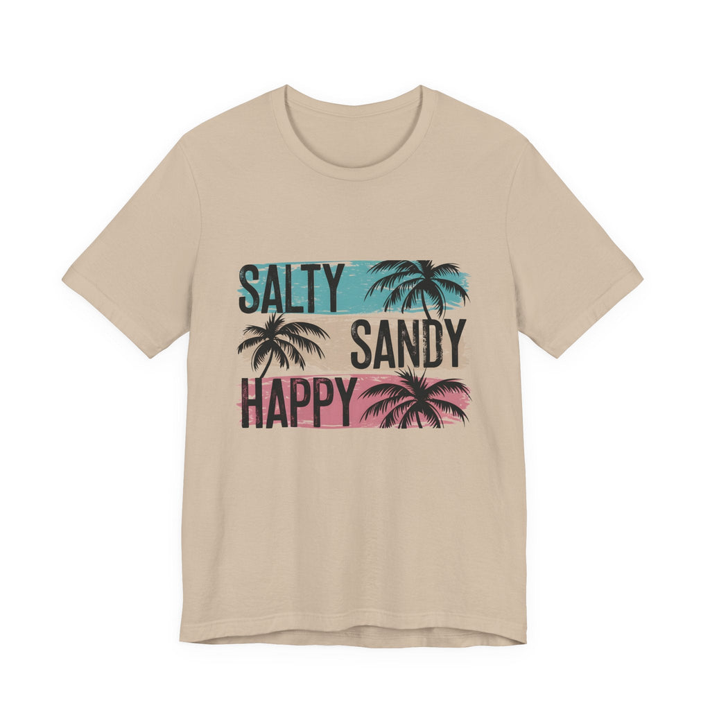 Salty Sandy Happy T-Shirt, Sandy Toes Salty Breeze Tee by PopCultureByDesign36