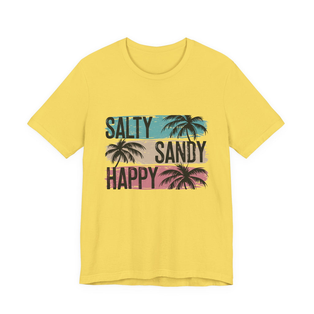 Salty Sandy Happy T-Shirt, Sandy Toes Salty Breeze Tee by PopCultureByDesign36