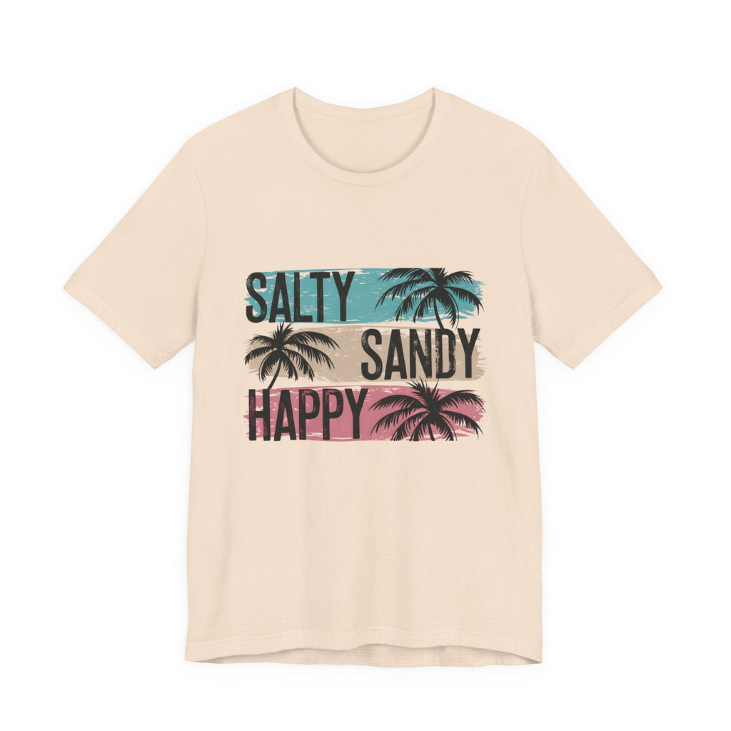 Salty Sandy Happy T-Shirt, Sandy Toes Salty Breeze Tee by PopCultureByDesign36