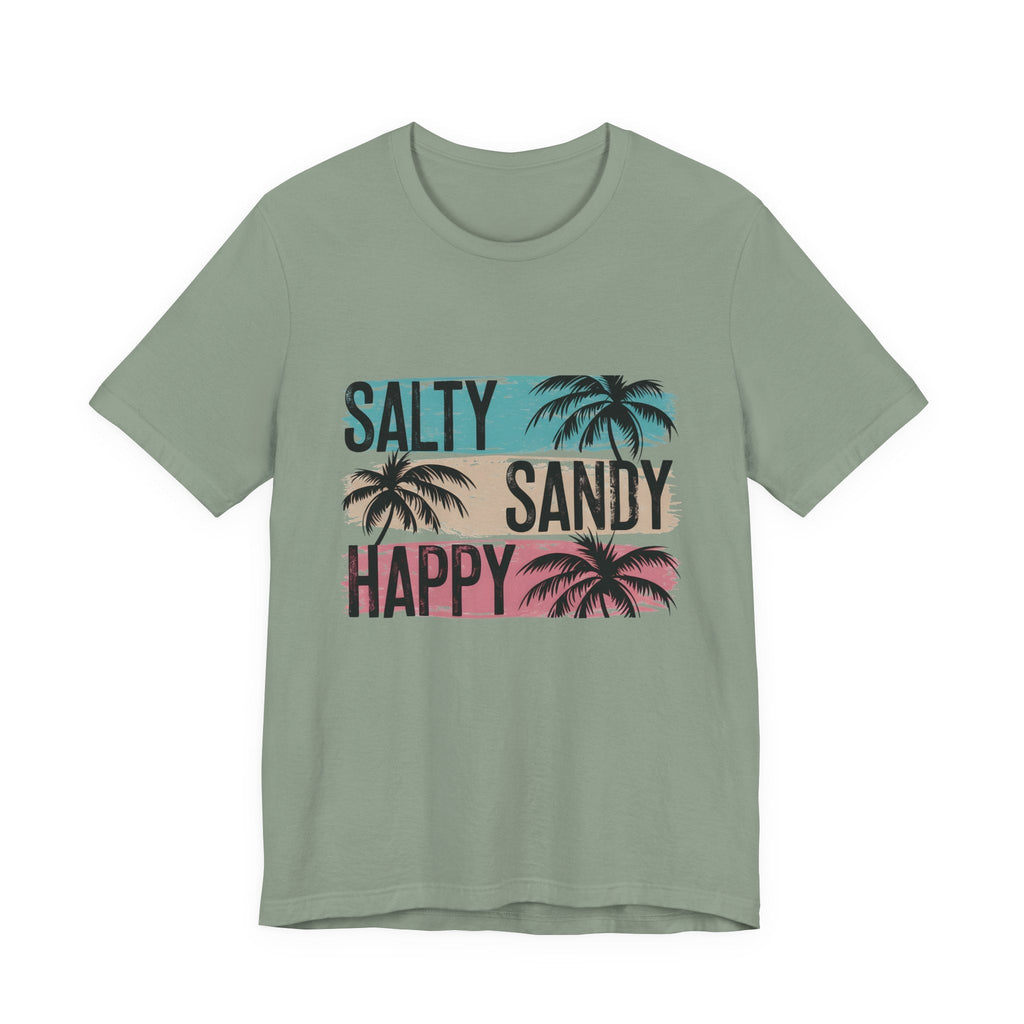 Salty Sandy Happy T-Shirt, Sandy Toes Salty Breeze Tee by PopCultureByDesign36