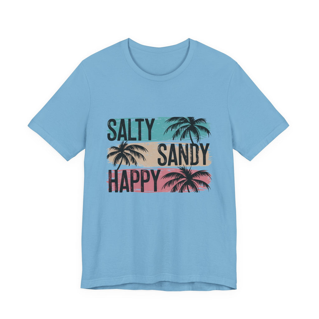 Salty Sandy Happy T-Shirt, Sandy Toes Salty Breeze Tee by PopCultureByDesign36