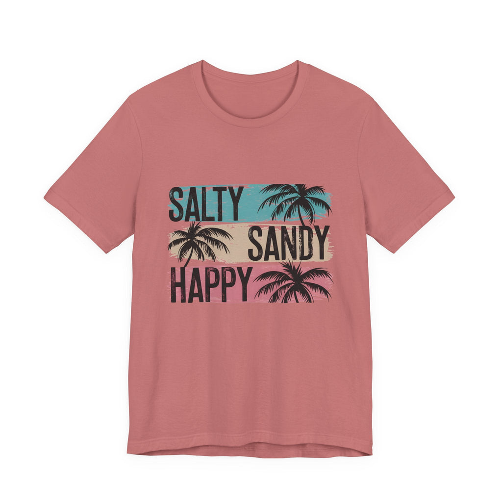 Salty Sandy Happy T-Shirt, Sandy Toes Salty Breeze Tee by PopCultureByDesign36