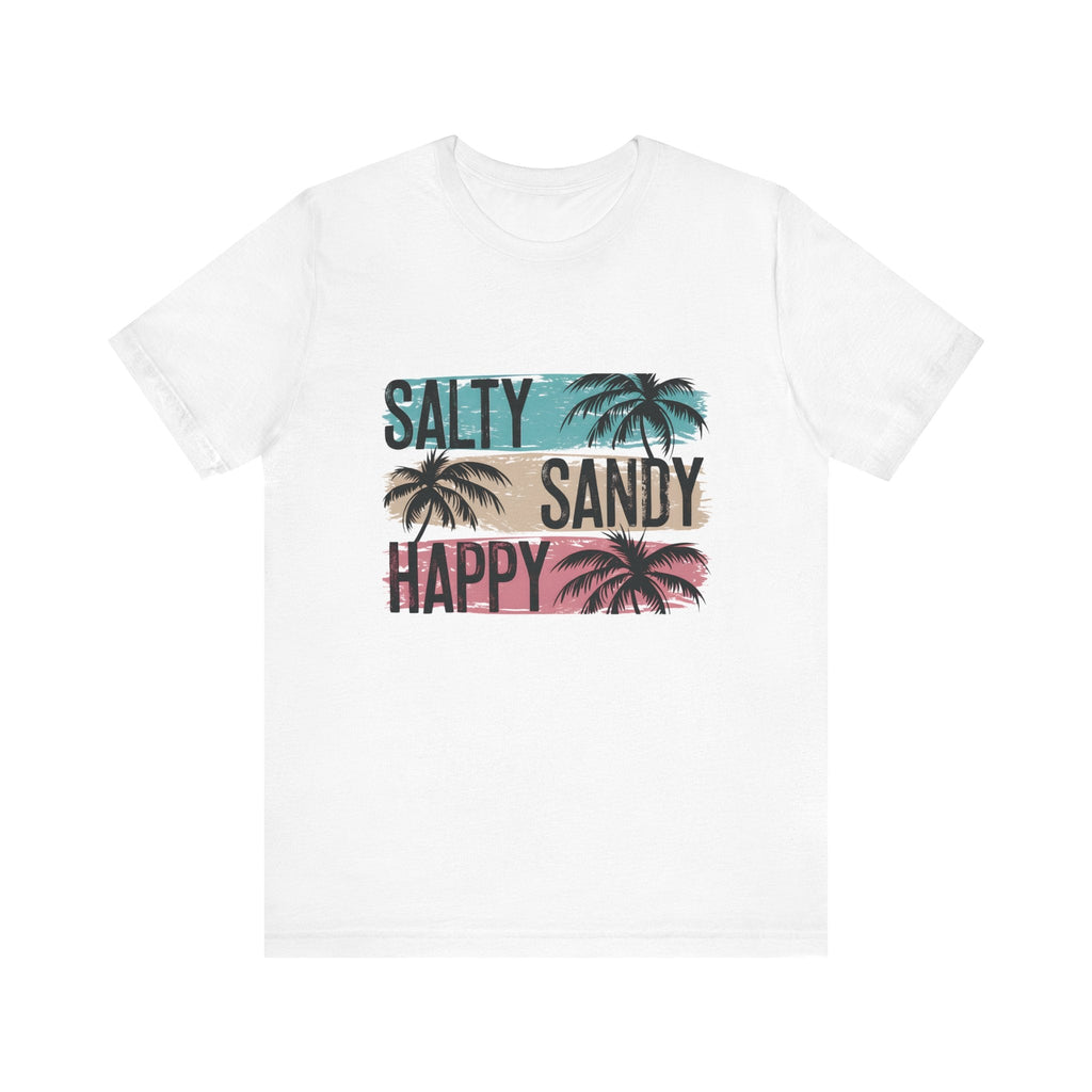 Salty Sandy Happy T-Shirt, Sandy Toes Salty Breeze Tee by PopCultureByDesign36