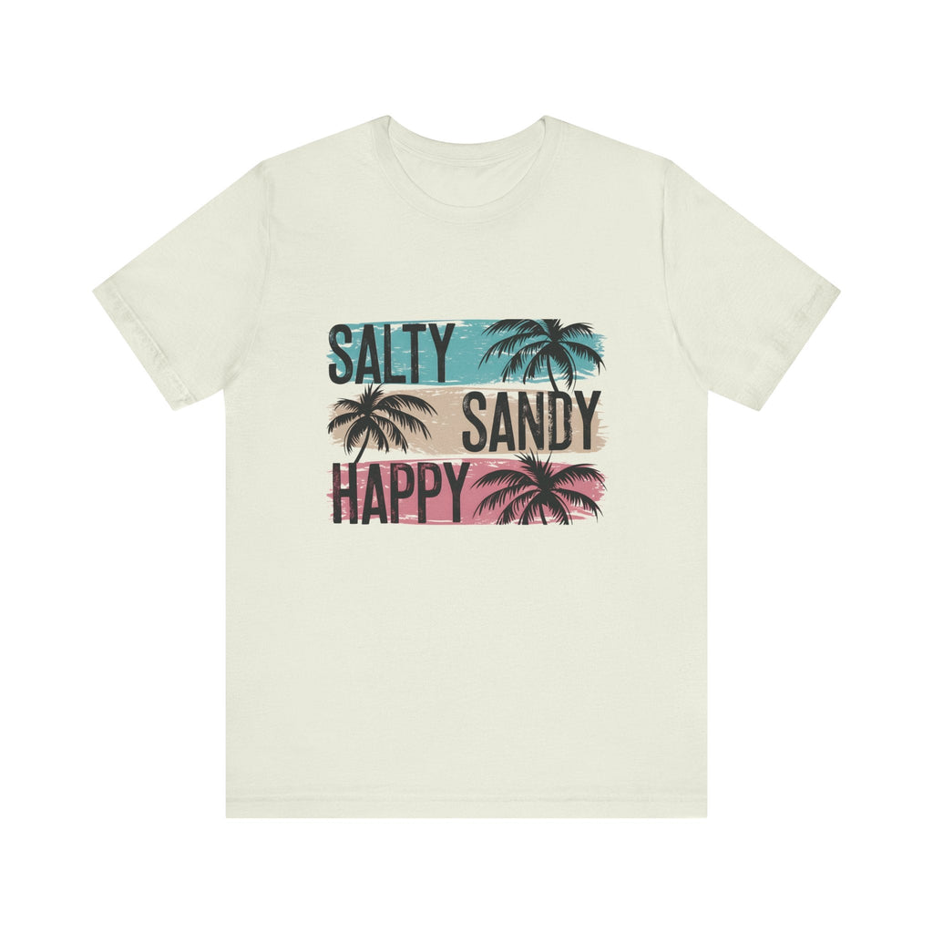 Salty Sandy Happy T-Shirt, Sandy Toes Salty Breeze Tee by PopCultureByDesign36