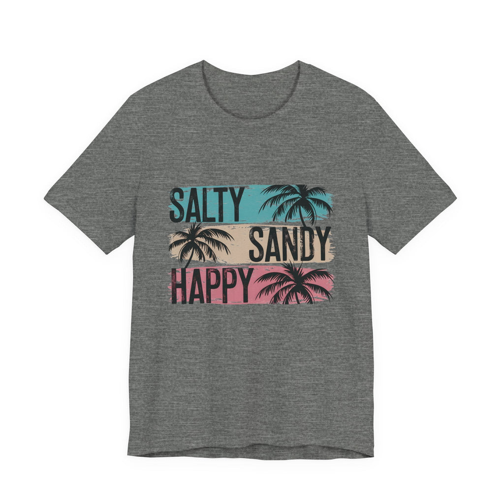Salty Sandy Happy T-Shirt, Sandy Toes Salty Breeze Tee by PopCultureByDesign36