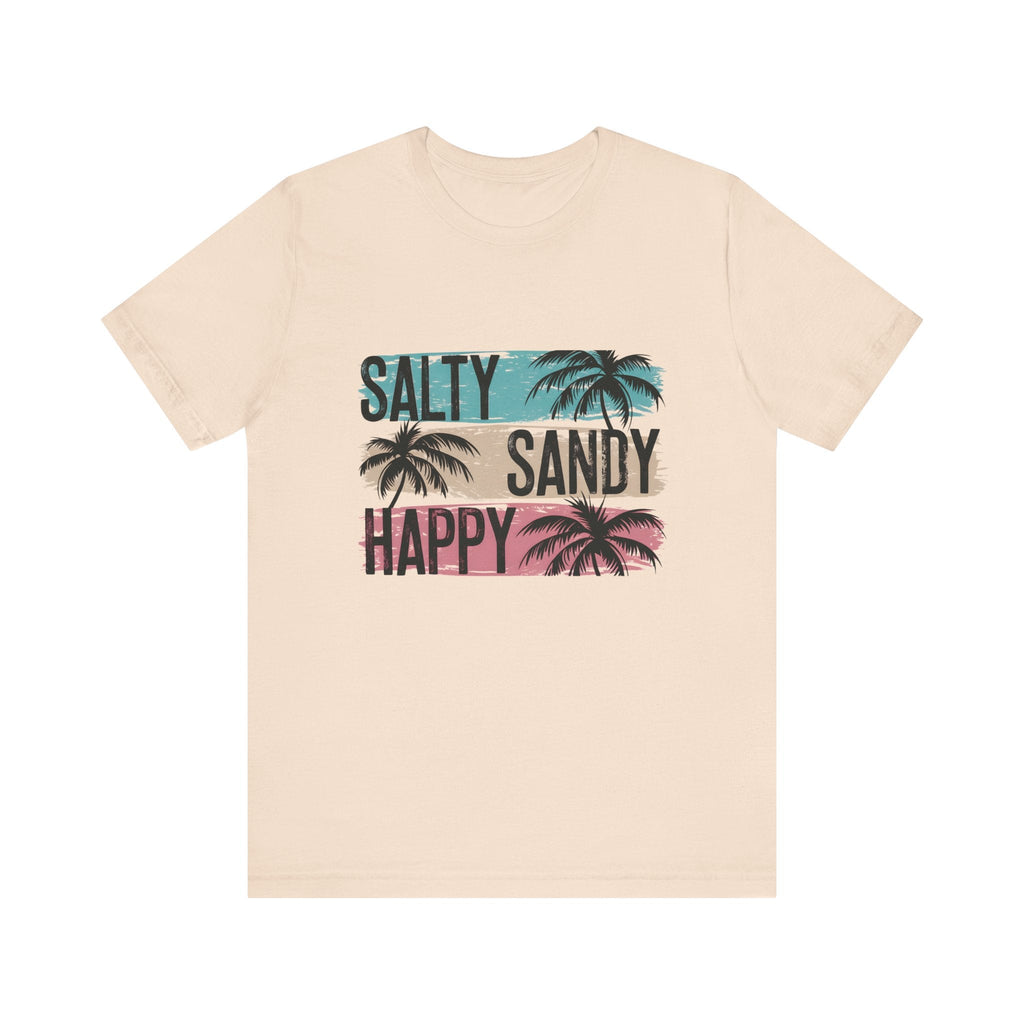 Salty Sandy Happy T-Shirt, Sandy Toes Salty Breeze Tee by PopCultureByDesign36
