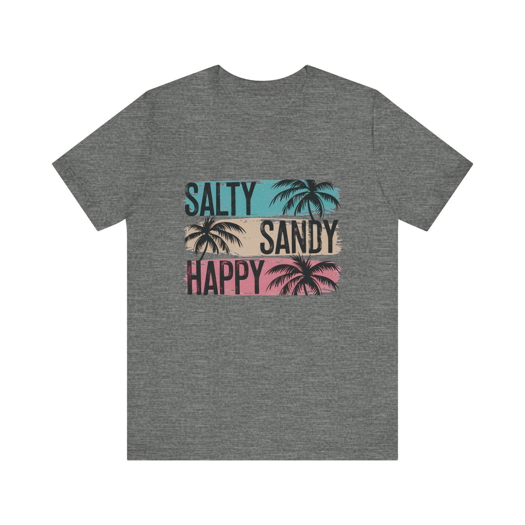 Salty Sandy Happy T-Shirt, Sandy Toes Salty Breeze Tee by PopCultureByDesign36