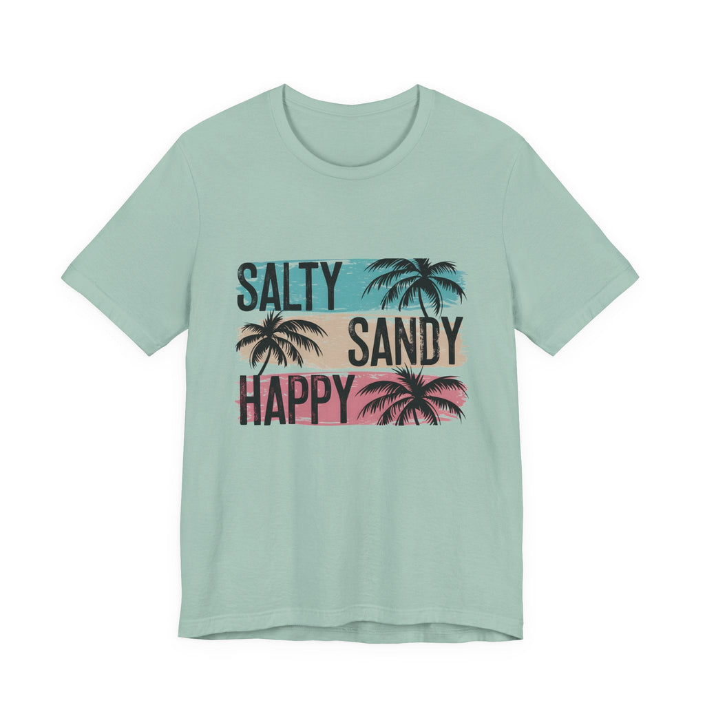Salty Sandy Happy T-Shirt, Sandy Toes Salty Breeze Tee by PopCultureByDesign36