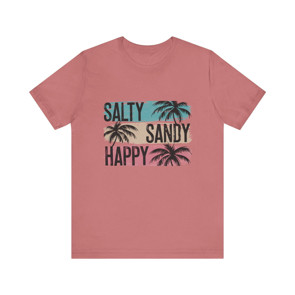 Salty Sandy Happy T-Shirt, Sandy Toes Salty Breeze Tee by PopCultureByDesign36