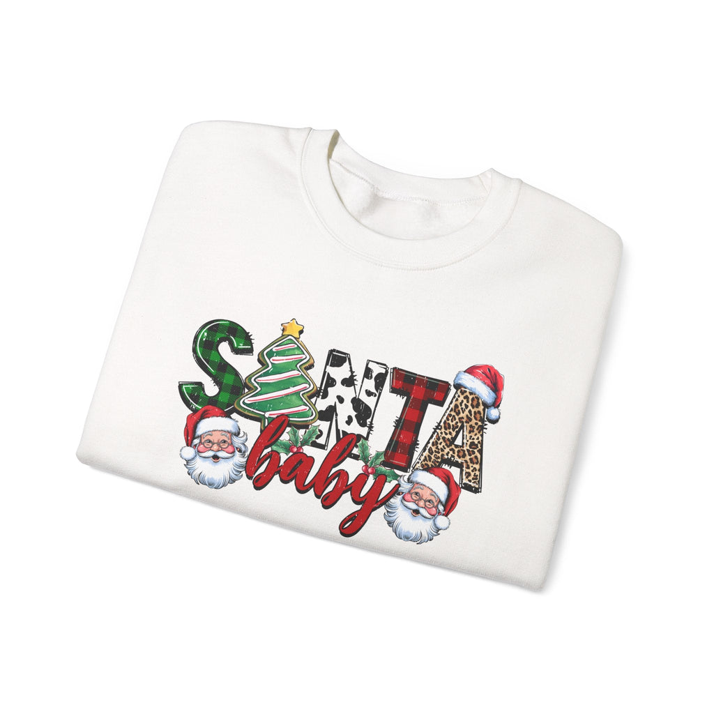 Santa Baby Sweatshirt, Retro Santa Sweatshirt, Cute Santa by PopCultureByDesign36