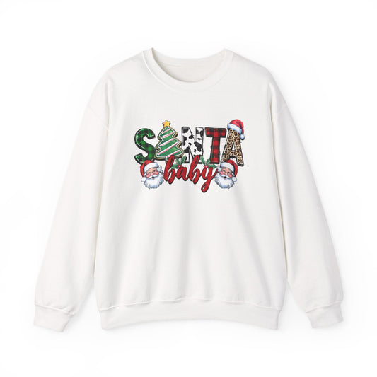 Santa Baby Sweatshirt, Retro Santa Sweatshirt, Cute Santa - Popbydesign