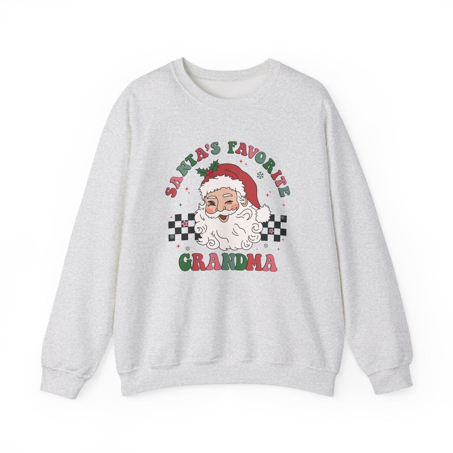 Santas Favorite Grandma, Retro Santa Claus Sweatshirt - Popbydesign