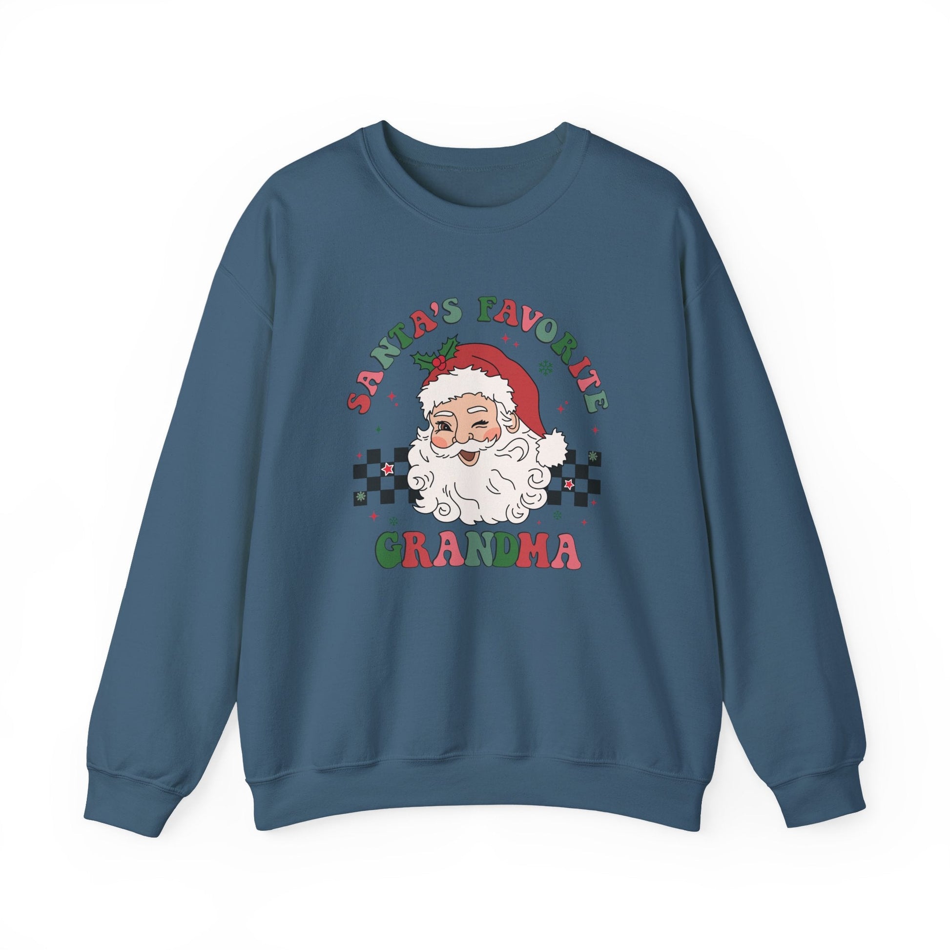 Santas Favorite Grandma, Retro Santa Claus Sweatshirt - Popbydesign