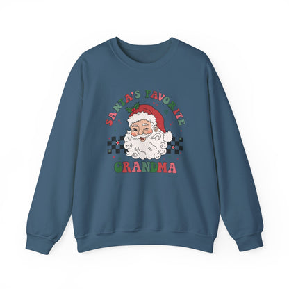 Santas Favorite Grandma, Retro Santa Claus Sweatshirt - Popbydesign