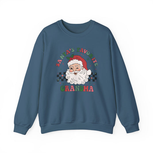 Santas Favorite Grandma, Retro Santa Claus Sweatshirt - Popbydesign