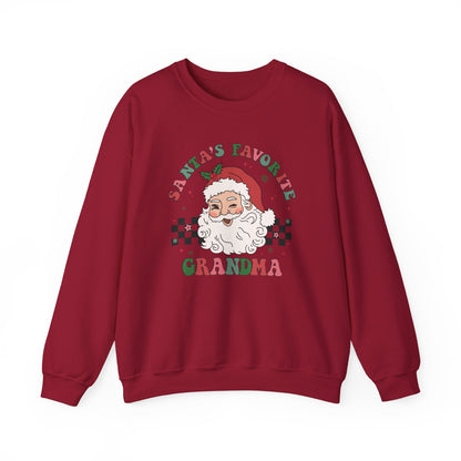 Santas Favorite Grandma, Retro Santa Claus Sweatshirt - Popbydesign