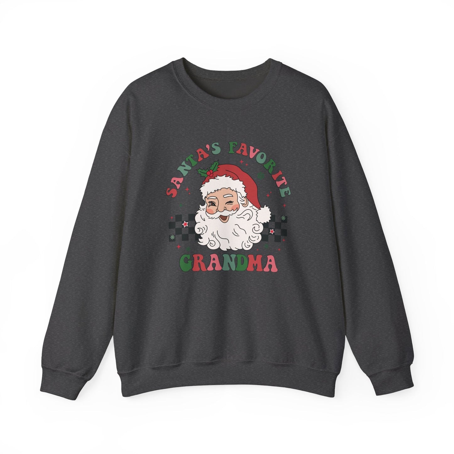Santas Favorite Grandma, Retro Santa Claus Sweatshirt - Popbydesign