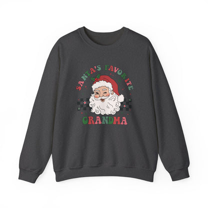 Santas Favorite Grandma, Retro Santa Claus Sweatshirt - Popbydesign