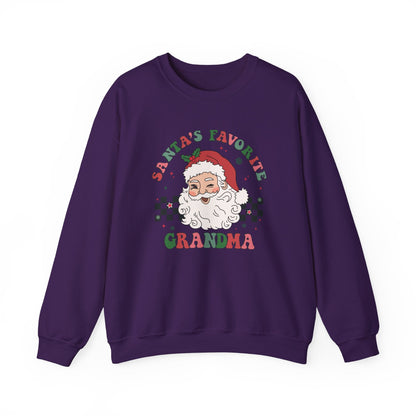 Santas Favorite Grandma, Retro Santa Claus Sweatshirt - Popbydesign