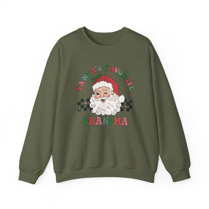 Santas Favorite Grandma, Retro Santa Claus Sweatshirt - Popbydesign