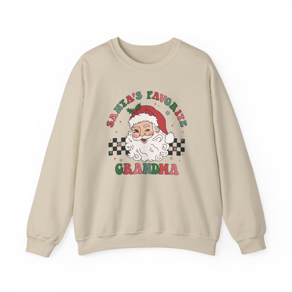 Santas Favorite Grandma, Retro Santa Claus Sweatshirt by PopCultureByDesign36
