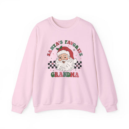 Santas Favorite Grandma, Retro Santa Claus Sweatshirt - Popbydesign