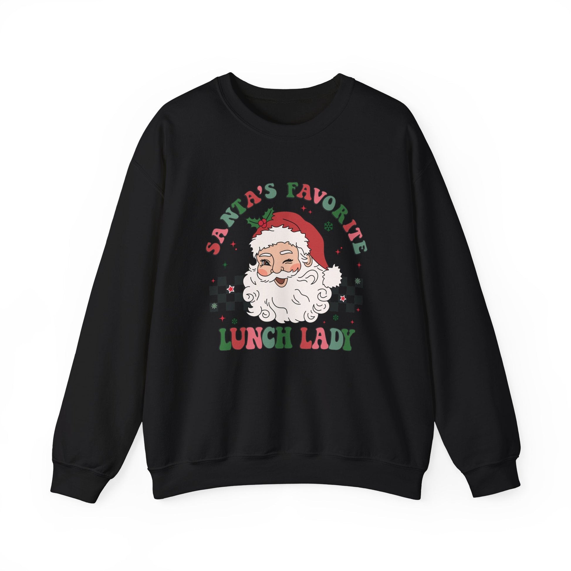 Santas Favorite Lunch Lady, Retro Santa Sweatshirt - Popbydesign