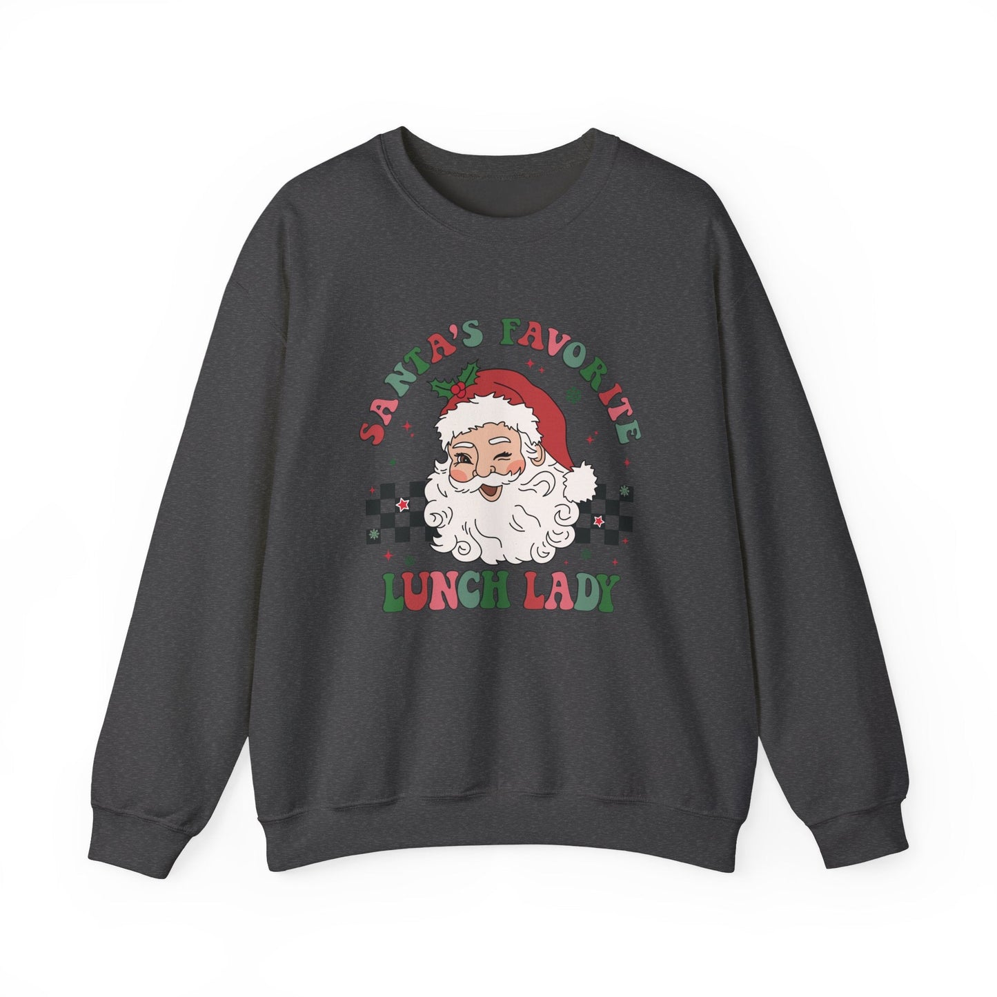 Santas Favorite Lunch Lady, Retro Santa Sweatshirt - Popbydesign