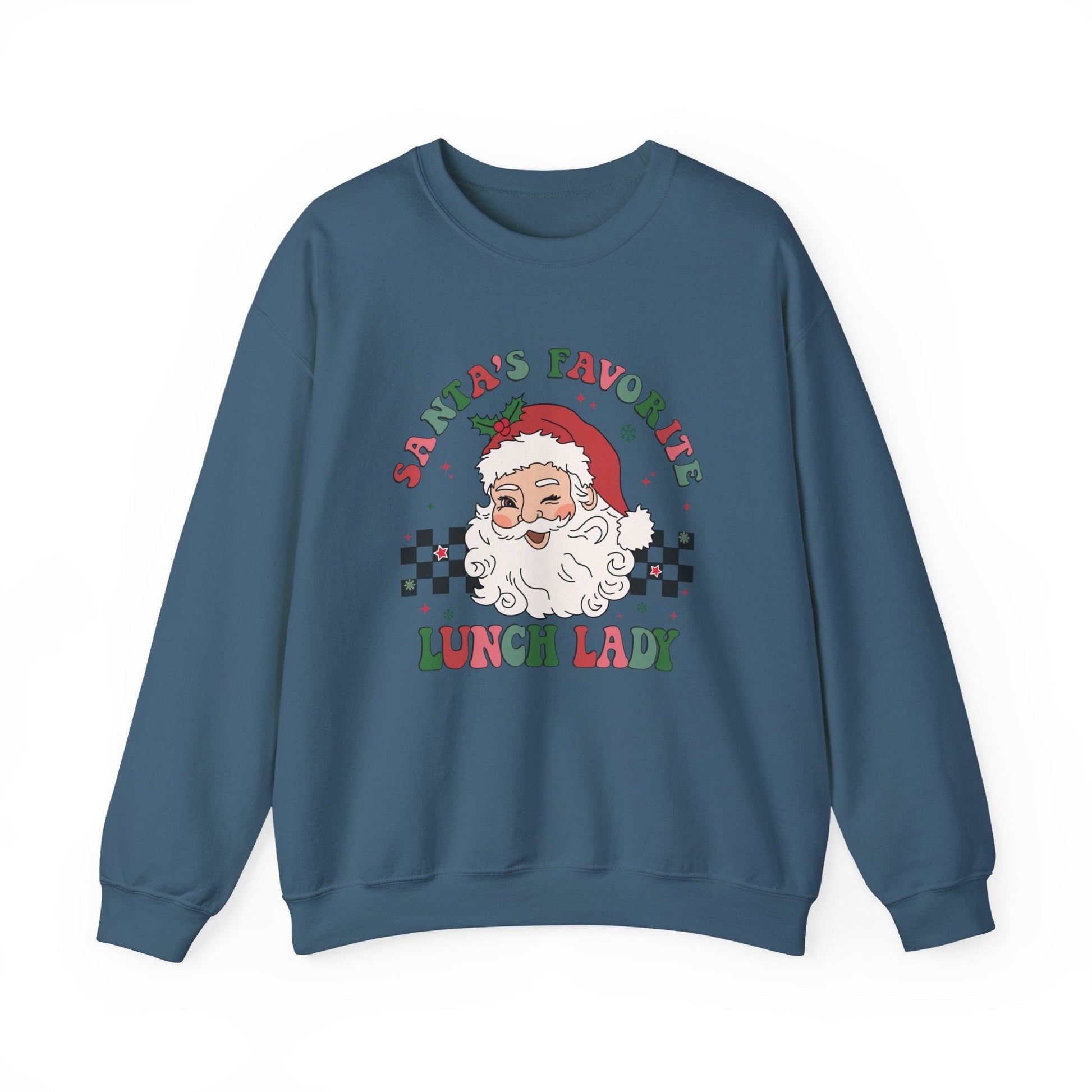 Santas Favorite Lunch Lady, Retro Santa Sweatshirt - Popbydesign