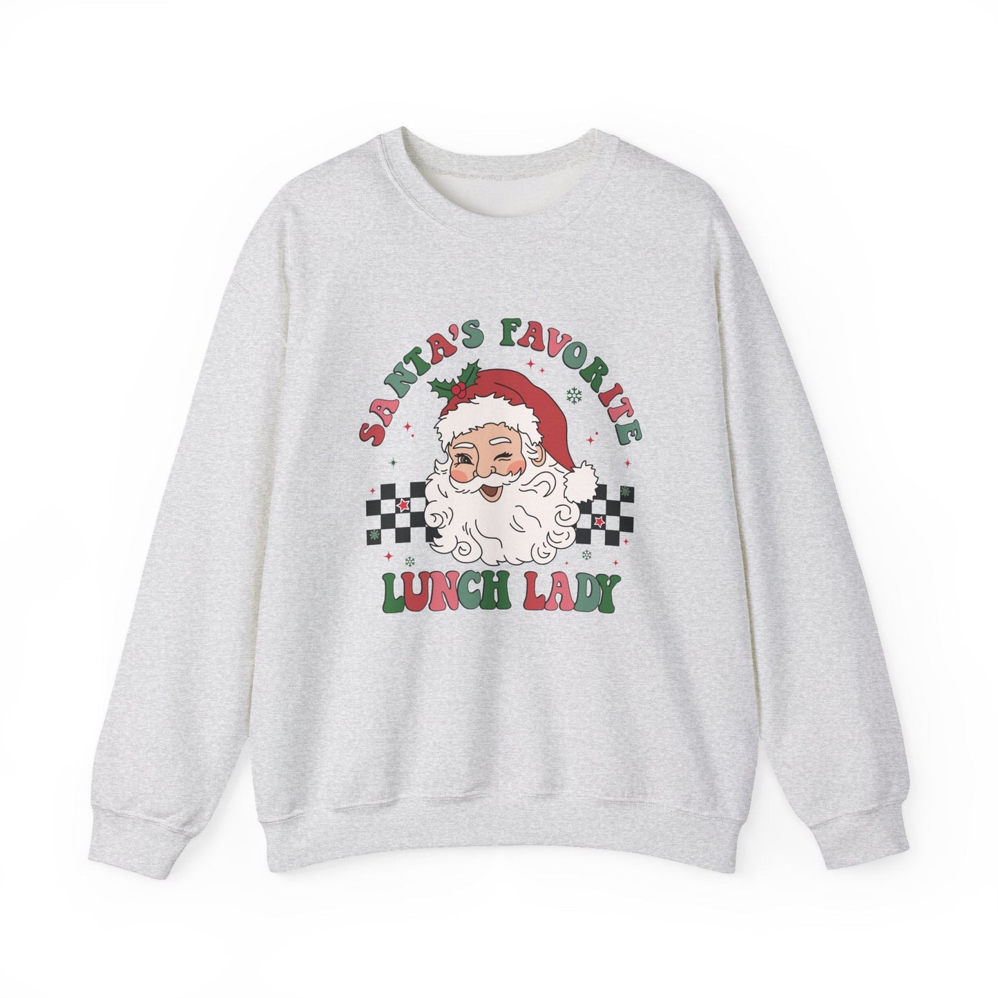 Santas Favorite Lunch Lady, Retro Santa Sweatshirt - Popbydesign
