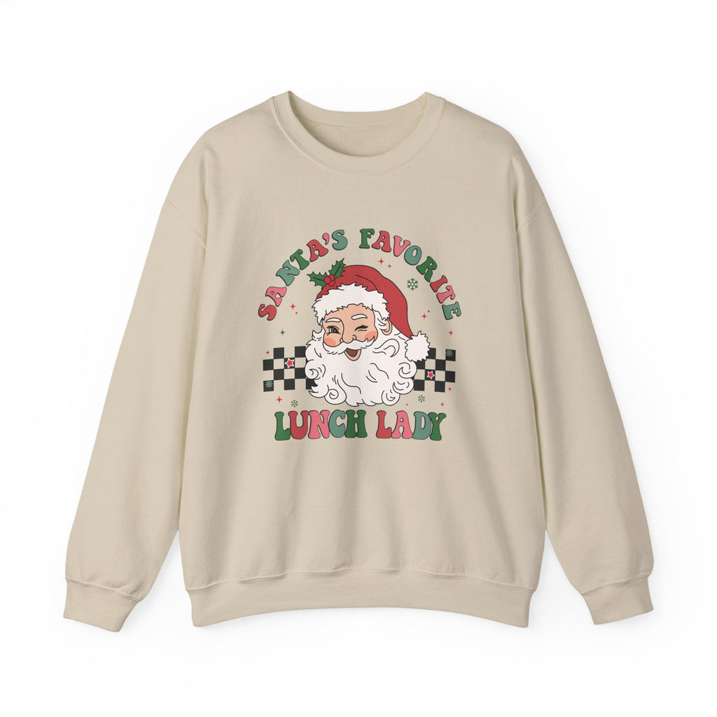 Santas Favorite Lunch Lady, Retro Santa Sweatshirt by PopCultureByDesign36