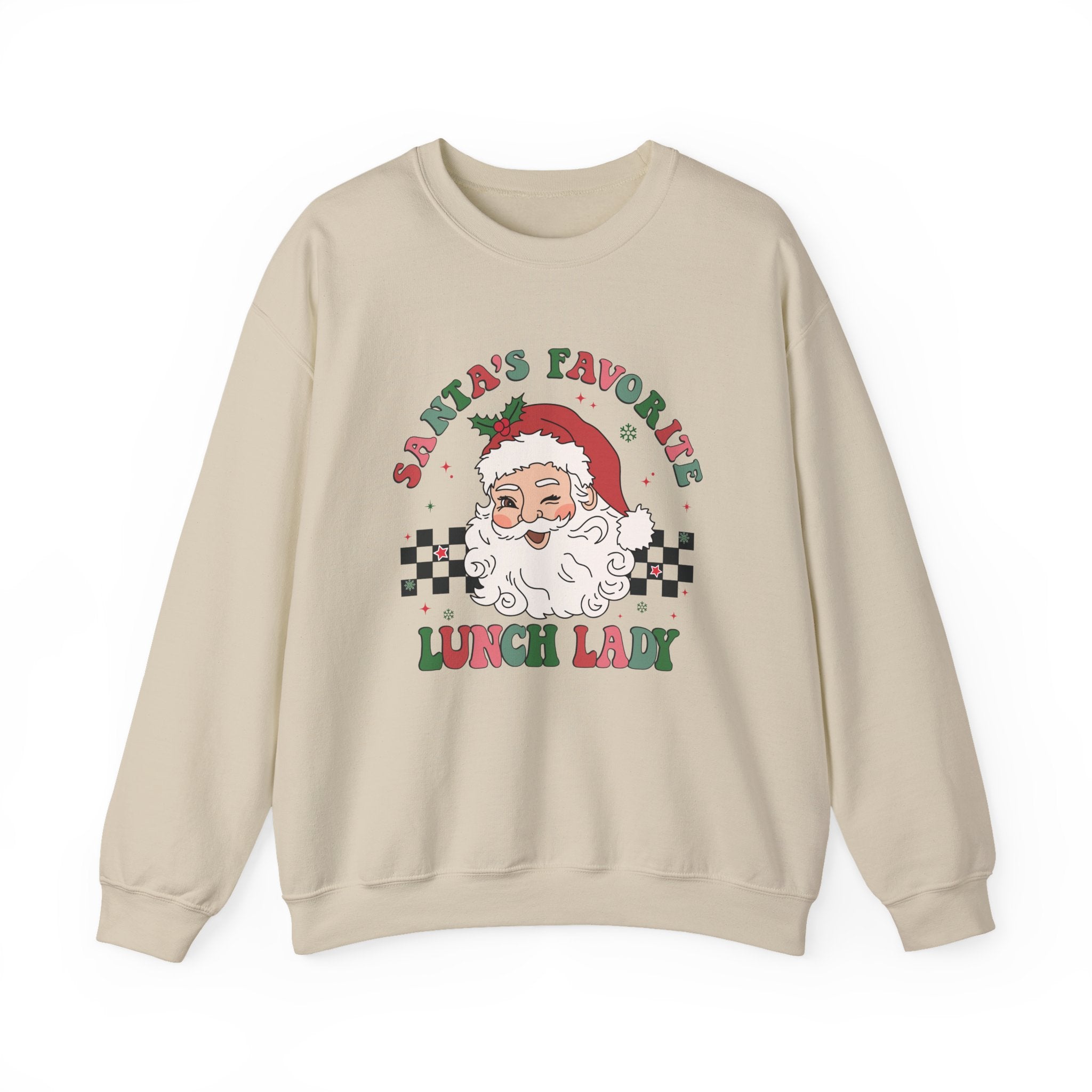 Santas Favorite Lunch Lady, Retro Santa Sweatshirt by PopCultureByDesign36