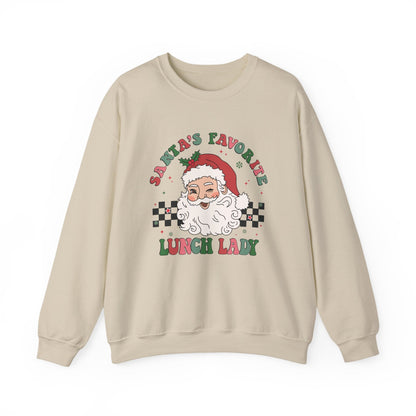 Santas Favorite Lunch Lady, Retro Santa Sweatshirt - Popbydesign