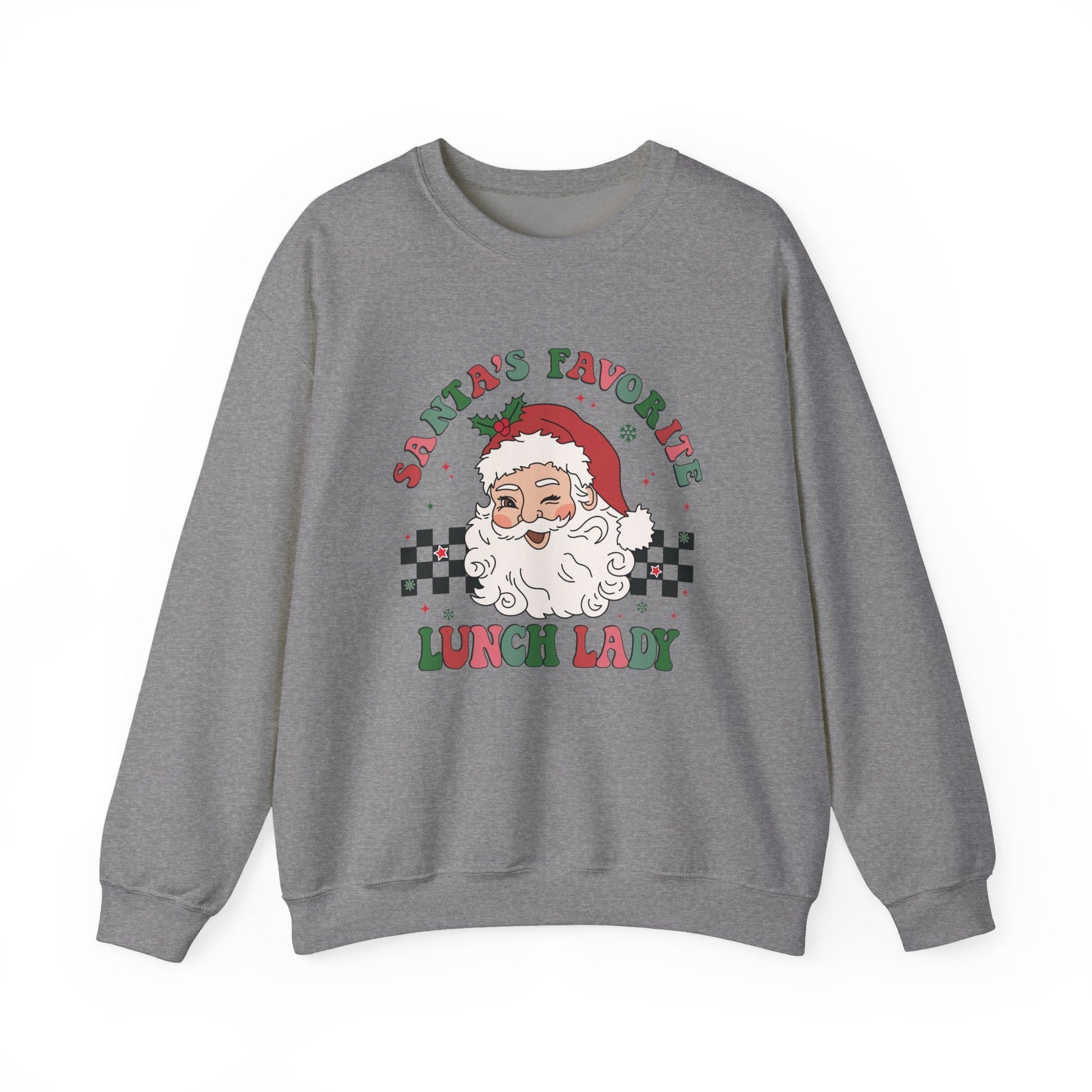 Santas Favorite Lunch Lady, Retro Santa Sweatshirt - Popbydesign