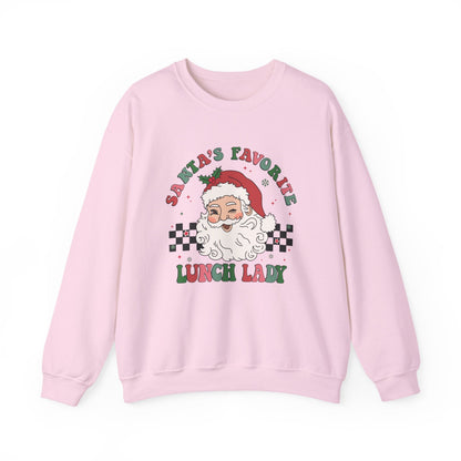 Santas Favorite Lunch Lady, Retro Santa Sweatshirt - Popbydesign