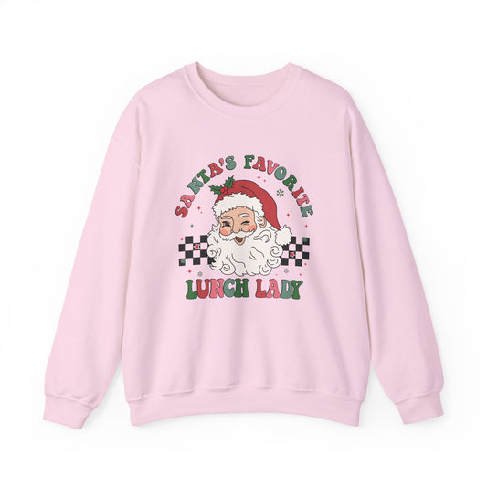 Santas Favorite Lunch Lady, Retro Santa Sweatshirt - Popbydesign