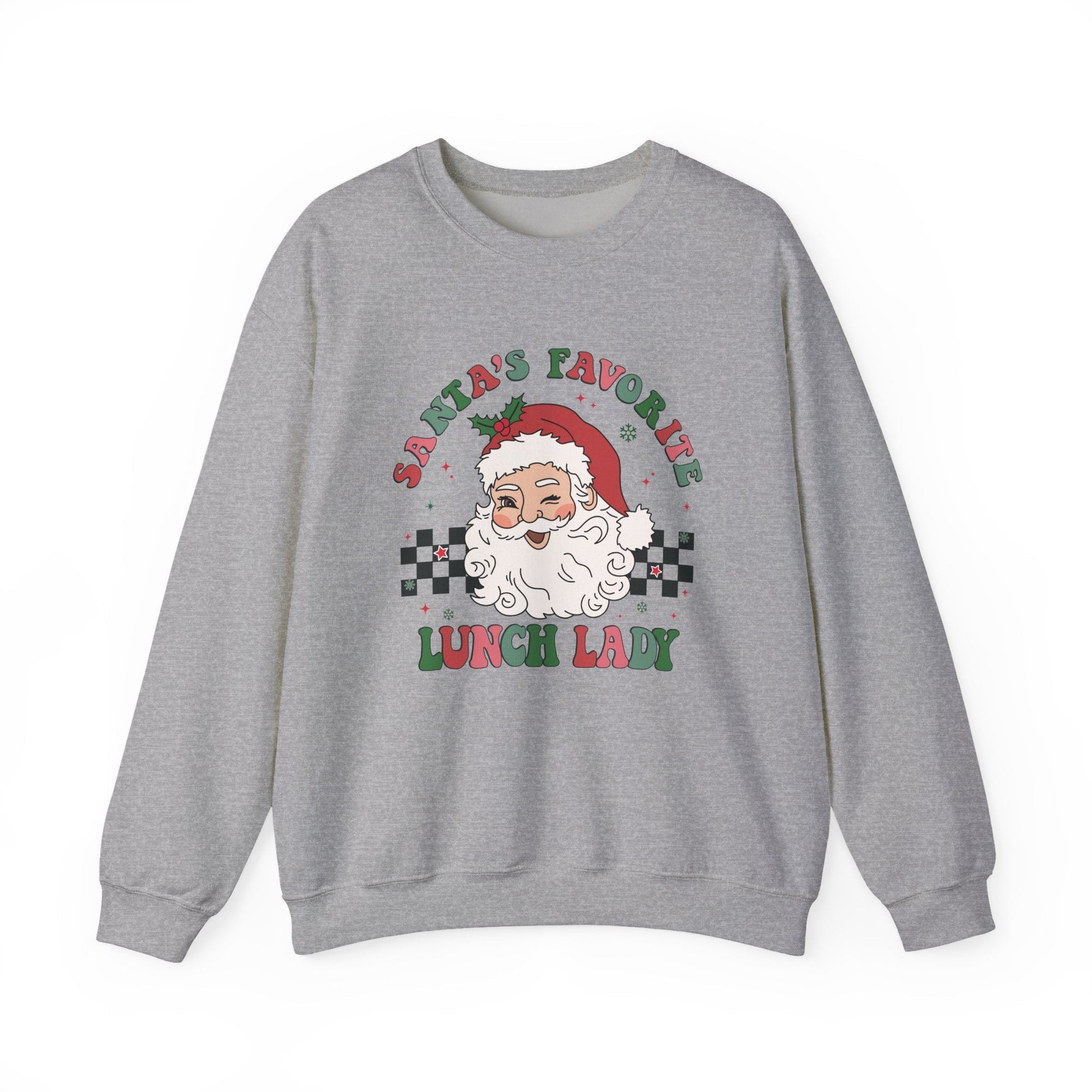 Santas Favorite Lunch Lady, Retro Santa Sweatshirt - Popbydesign