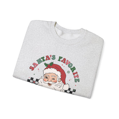 Santas Favorite Lunch Lady, Retro Santa Sweatshirt - Popbydesign
